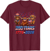 Scottish Highland Cow Print 250th Anniversary Gift 250 Years America Anniversary Cow 4th July America 1776 2026 T-Shirt -