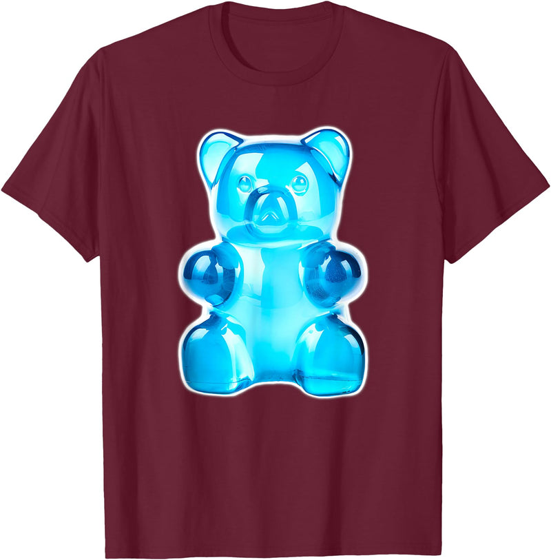 Urban Empyre Blue Gummy Bear Candy T-Shirt - Burgundy