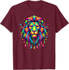 Lions Lion Lover Gifts Colorful Pop Art Lion Lions T-Shirt - Burgundy