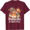 Not Your Everyday Merch Dungeons and Guinea Pigs Parody T-Shirt - Burgundy