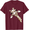 Funny giraffe t-shirt animal love zoo and safari Love Giraffe Women's Wildlife Giraffe Lovers Tee for Children Girls T-Shirt - Burgundy
