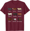 Cattle Breed Livestock Enthusiasts,Cattle Farmers Type of Cow Breed Cattle Collection West Bulls Angus Farmer T-Shirt -