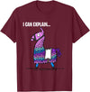 Funny gaming T-Shirts Loot Llama I Can Explain Gaming T-Shirt T-Shirt - Burgundy
