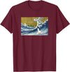 Llama Girls Alpaca Mom Gifts T Shirts & Hoodies Funny Kids Womens Retro Vintage Surfing a Wave Llama Lover T-Shirt - Burgundy