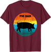 Cute Pot Belly Bellied Pig Owner Farmer PIG Lover Pot Belly PIG DAD Vintage Retro Men Women Kids Teen Tee Gift T-Shirt - Burgundy