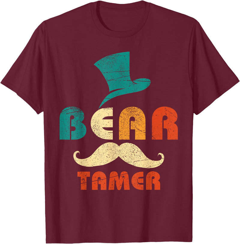 Funny Bear Tamer Shirts Tizy Apparel Bear Tamer Costume T-Shirt T-Shirt - Burgundy