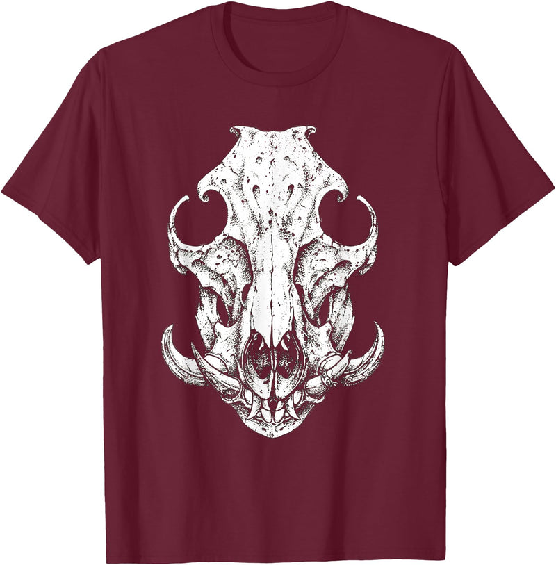 Hog Hunter Skull Co. Hog Hunter Skull Hunting Wild Hog Pigs T-Shirt - Burgundy