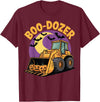 Bulldozer Halloween Costume Toddler Spooky Ghost Boo-Dozer Halloween Kids Bulldozer T-Shirt - Burgundy