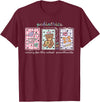 Pediatrics s Day PEDS Nurse Stamp Bear V-day Work Pediatrics Valentines Day PEDS Nurse Stamp Bear V-Day Work P T-Shirt - Burgundy