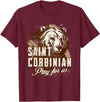 Happy Catholics St Corbinian German Saints German Catholic Bear T-Shirt - Burgundy