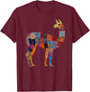 We Love Llamas & Alpacas - Peru Souvenirs Co. Peruvian Llama Alpaca Flowers Colourful Peru Souvenir T-Shirt - Burgundy