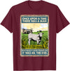 Funny Charolais Gift for Men & Rancher Once Upon A Time There Was A Man - Cow Breed Charolais T-Shirt - Burgundy