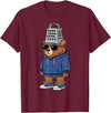 InGENIUS Bear Lover Shirts & Gifts Funny Bear with Cheese Grater Hat Sunglasses Bear Lover Boys T-Shirt - Burgundy