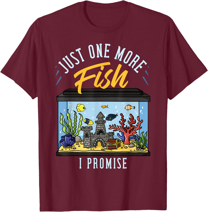 Fish Tank Aquarium Keeper Gifts Fish Tank Aquarium Gift Saltwater Aquascaping T-Shirt - Burgundy