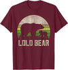Lolo Bear Gifts & Shirts From Grandchildren Funny Filipino Grandpa Shirts From Grandkids, Cub Lolo Bear T-Shirt - Burgundy