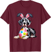 Men Women Rabbit T-Shirt in Burgundy