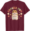 Hamster Mom Groovy Hamster Mama Hamster Owner Hamster Lover T-Shirt - Burgundy