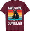 Sun Bears Sun Bear Lovers Shop Awesome like a Sun Bear. Sun Bears Sun Bear T-Shirt - Burgundy