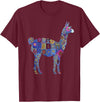 We Love Llamas & Alpacas - Peru Souvenirs Co. Peru Souvenir Llama Alpaca Flowers Peruvian Souvenir T-Shirt - Burgundy