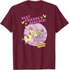Cartoon Network Cow and Chicken Best Friends T-Shirt, Men's Blue Short Sleeve Cartoon Character T-Shirt, Small - Burgundy