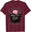 Cool Funny Gag Gifts Design Tee for Men Women I'm Head Heffa Just Ask Me Bossy Highland Cow Baseball Cap T-Shirt - Burgundy