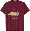 Hogfish Gift Co. Hogfish Saltwater Game Fish T-Shirt - Burgundy