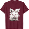 Angora Rabbits Owners Furry Rabbit T-Shirt in Burgundy