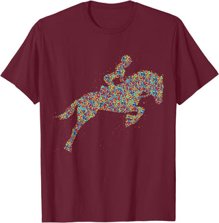 Cute Horse Owner Gifts Horses Girls Women Rider Horse T-Shirt - Burgundy