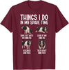 Funny Mini Pigs For Mini Pig Lover Things I Do Mini Pig Lover Mini Pigs T-Shirt - Burgundy