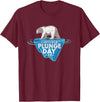 Take The Plunge Designs Polar Bear Plunge Event - Retro I Survived Plunge Day 2025 T-Shirt - Burgundy