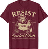 Bear Penguin Flippers Up Tees Bears Penguins Resist Social Club Only You Can Prevent T-Shirt - Burgundy