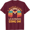 Students & Teachers Designs. A Whole Llama Learning Going on! Students and Teachers T-Shirt - Burgundy