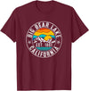 Vintage Style Big Bear Lake Retro 70s 80s Big Bear Lake California CA T-Shirt - Burgundy
