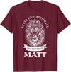 Gifts for Matt Matt Gift Name Lion T-Shirt - Burgundy
