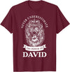 Gifts for David David Gift Name Lion T-Shirt - Burgundy