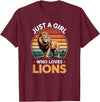 Lion Shirts & Gifts for Girls Girls Lion T-Shirt - Burgundy