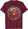 Giant Step Design Co. Smokey's Friends Don't Play With Matches Retro Smokey Bear T-Shirt - Burgundy