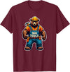 Jay Moe Design I Love Muscle Bear Funny Gay Big Tools LGBTQ Pride Vintage T-Shirt - Burgundy
