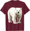 Polar bear for Men Women Design Polar Bear T-Shirt - Burgundy