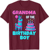 gaming gamer Birthday Llama Pinata Family Apparel grandma Birthday Boy Llama Pinata Party family mathing women T-Shirt - Burgundy
