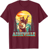 The Thrift Garage Asheville North Carolina Banjo Bear Vintage Nature T-Shirt - Burgundy