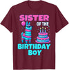 gaming gamer Birthday Llama Pinata Family Apparel Sister Birthday Boy Llama Pinata Party family mathing women T-Shirt - Burgundy