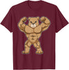 Snabdesign84 Bear Bodybuilder Bodybuilding Sports T-Shirt - Burgundy