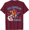 Pig Missiles and Freedom 4th of July Patriotic Hotdog T-Shirt - Burgundy