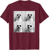 Arctic Polar Bear Face Photography Men Women Kids Cool Polar Bear With Sunglasses Funny Zoo Animal Selfie T-Shirt - Burgundy