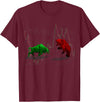 Stock Market Bulls vs Bears Graphic T-Shirt - Burgundy