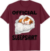 Official Sleep Pajamas Nightgown Sleepwear Co. Guinea Pig Official Sleepshirt Pajamas Nightgown T-Shirt - Burgundy