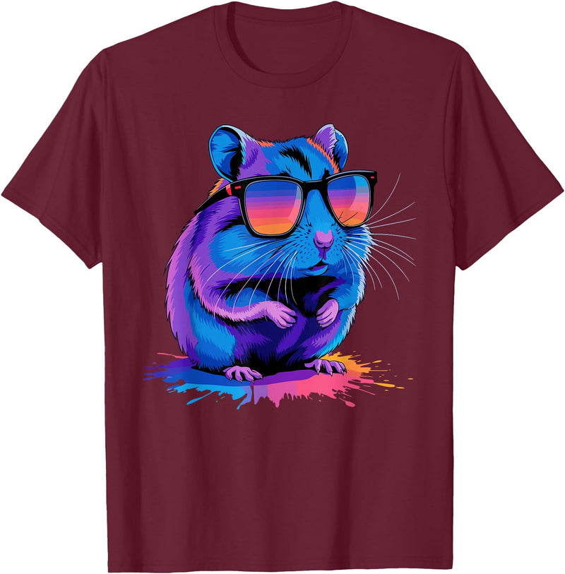 Cute Hamster Costume for Men Women Kid Hamster Lover Hamster T-Shirt - Burgundy