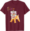 Lion Dance Shirt Chinese Costume Beautiful Chinese Lion Dance Shirt Outfit Costume Gift T-Shirt - Burgundy