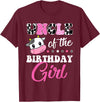 Cow Lover Birthday Men Women Kids Shirts & Gifts Uncle Of The Birthday Girl Family Matching Shirt Farm Cow T-Shirt - Burgundy